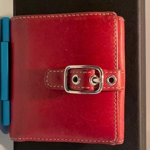 Used Red Coach Wallet